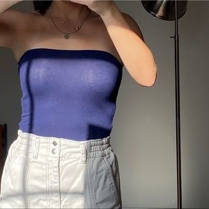 Navy strapless urban outfitters bodysuit